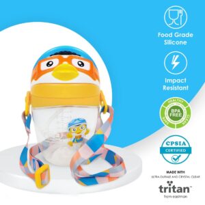 Little Ryna Baby Weighted Straw Cup First Sippy Cup With Handle & Lanyard Learner Transition Spill Proof Water Bottle For Toddler 6 Month 12 Months Old & Older Flexi Straws Train Kids Cups 8Oz