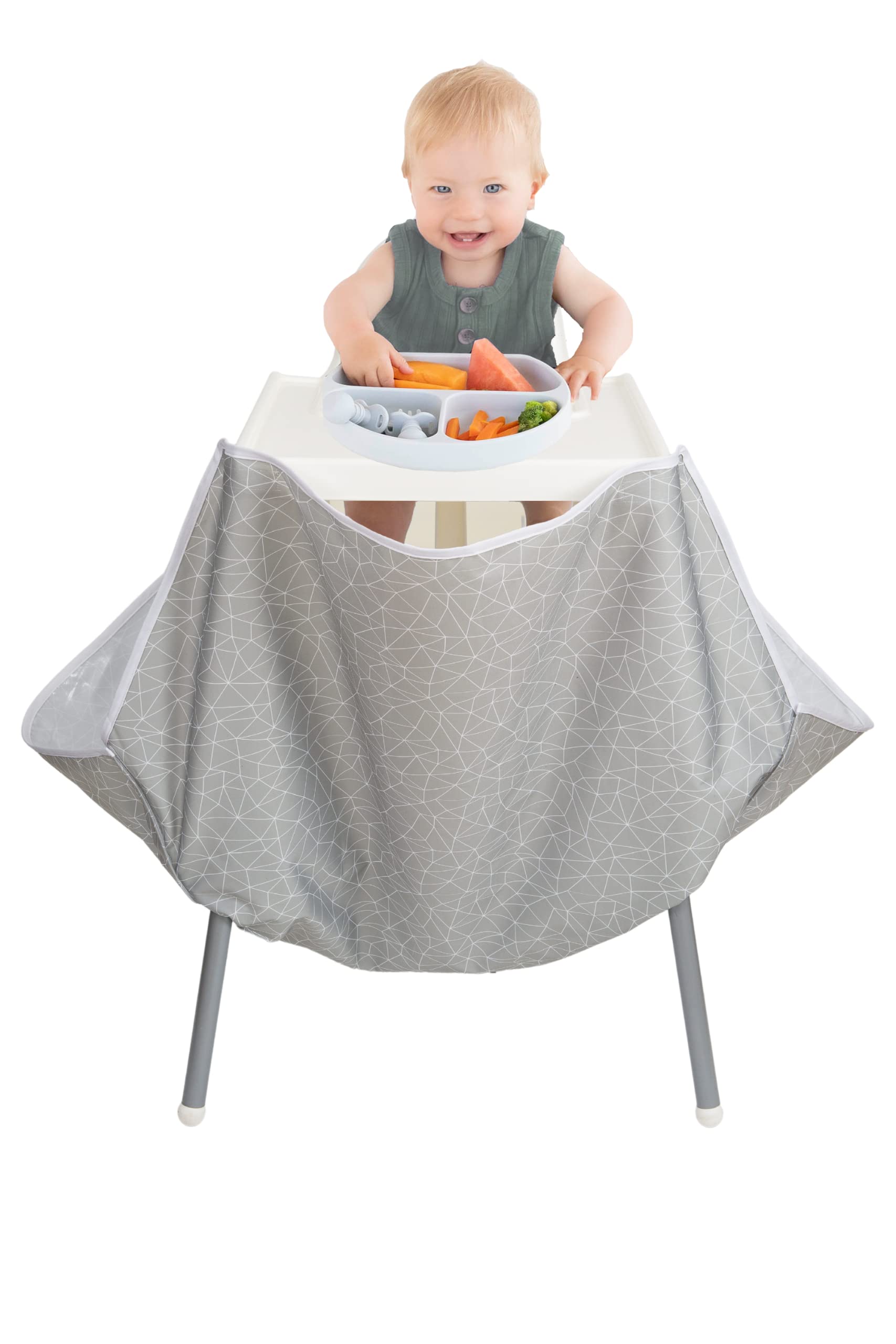 Splat Mat Under High Chair Food & Mess Catcher (Light Green)