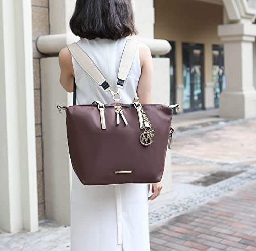 MKF Collection traveling Tote Bag, Shoulder Bag that Converts to Backpack