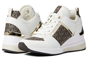 michael kors georgie trainer optic white multi 2 8.5 m