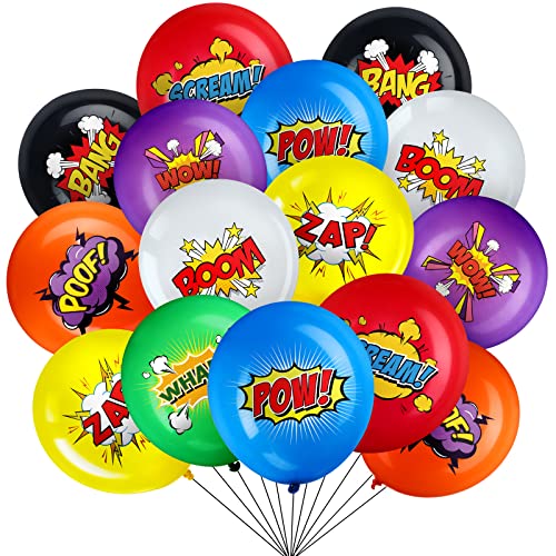 40 Pack Hero Balloons 12 Inches Hero Party Favors Hero Latex Balloons Party Supplies Super Pets Decorations For Kids Birthday