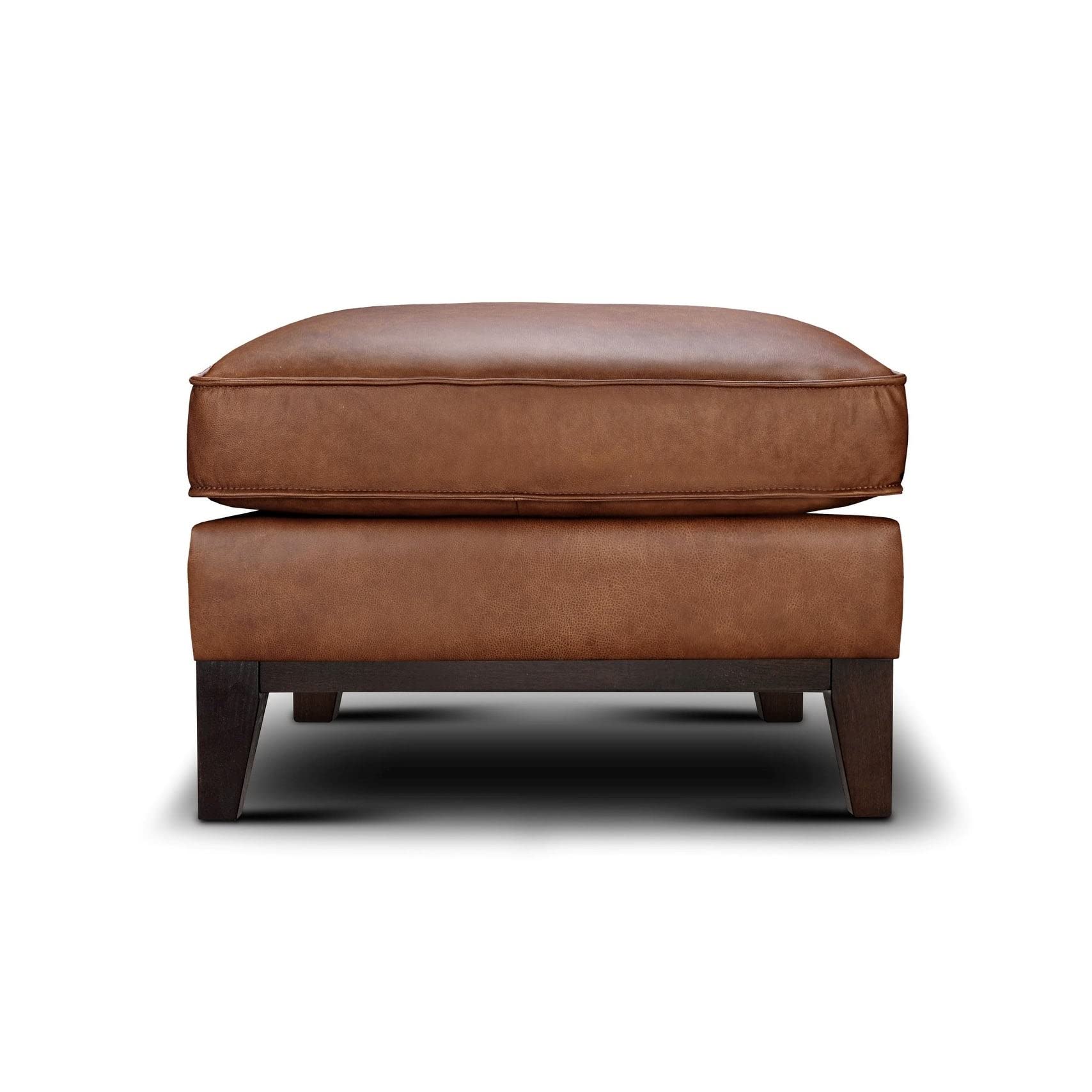 Hello Sofa Home Pimlico Contemporary 100% Top Grain Leather Ottoman