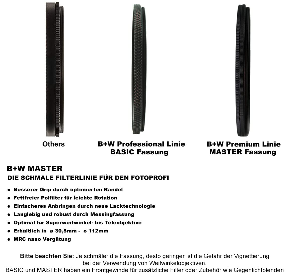 B+W 82mm Master UV Haze MRC Nano 010M Glass Filter