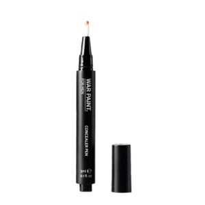 war paint for men lightweight liquid concealer pen - covers dark circles & blemishes - vegan friendly & cruelty-free - natural looking makeup for men - fair shade - 3ml