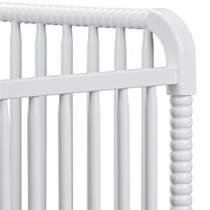 Little Seeds Rowan Valley Linden Wooden Baby Crib with Spindle Work in White