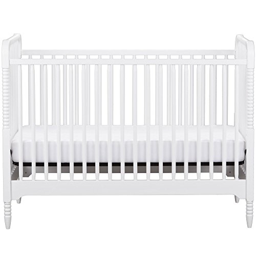 Little Seeds Rowan Valley Linden Wooden Baby Crib with Spindle Work in White