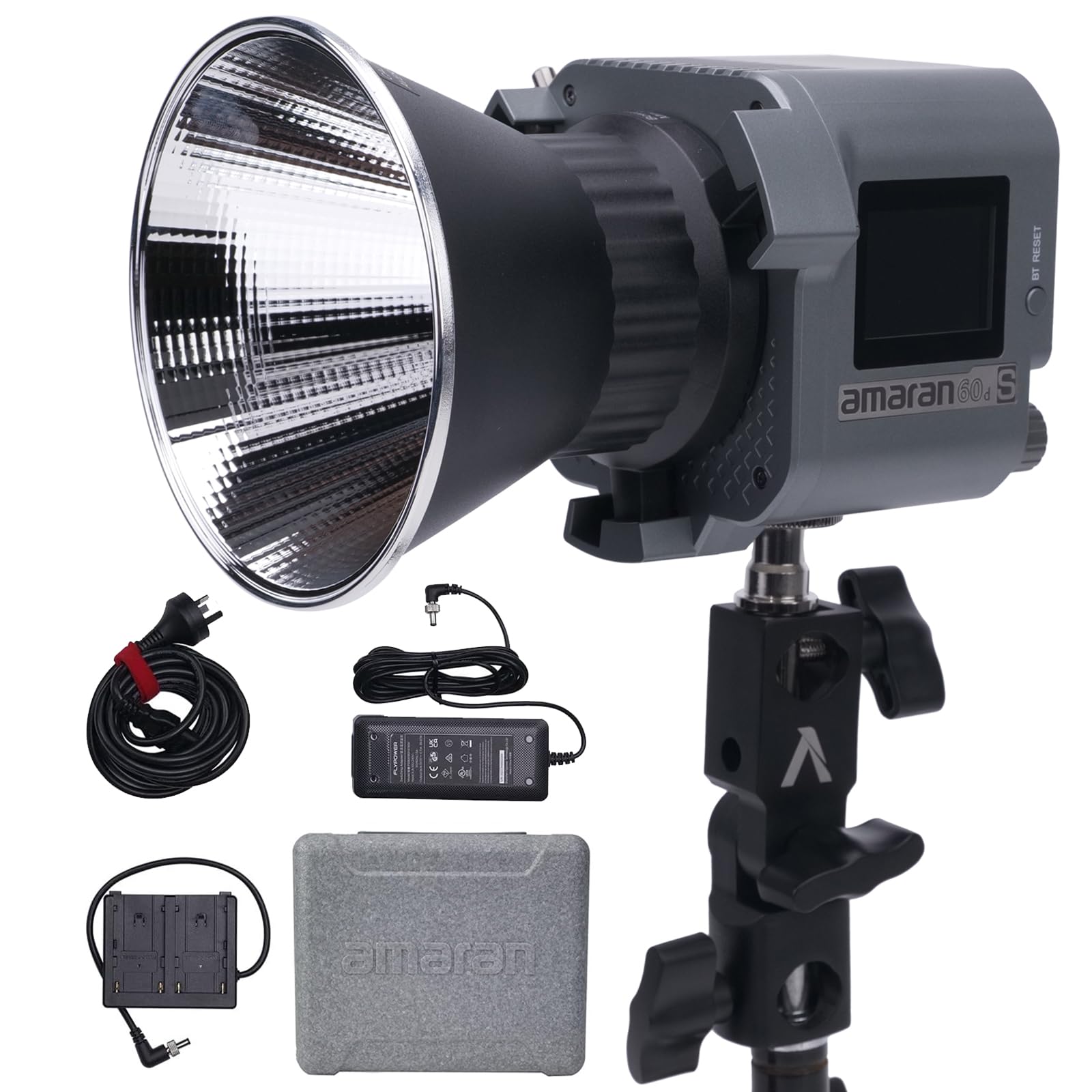 Aputure Amaran 60D S,Amaran 60D COB Daylight LED Video Light,65W 5600k Bluetooth App Control 8 Built-in Lighting Effects DC/AC Power Supply