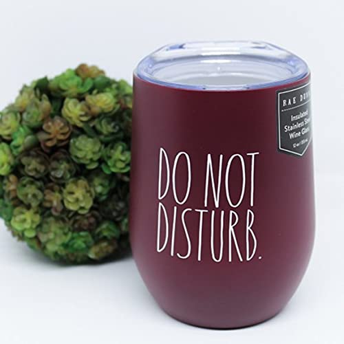 Rae Dunn Do NOT DISTURB Wine Tumbler Glass