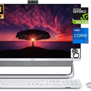 Dell Inspiron 27 7000 7700 All-in-One Business Desktop, 27" FHD Touchscreen, Intel Core i7-1165G7, Windows 10 pro, 12GB RAM 512GB SSD, HDMI, USB-C, WiFi6, Webcam, GeForce MX330 2GB, Silver