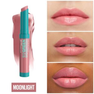 Maybelline Green Edition Balmy Lip Blush, Formulated With Mango Oil, Moonlight, Pink Nude, 1 Count