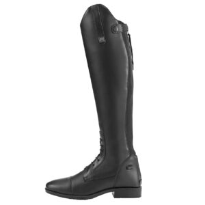 dover saddlery riding sport - ladies' equestrian black synthetic leather field boots - regular - 9.5