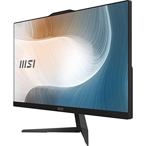 MSI Modern AM242 AIO Desktop, 23.8" FHD IPS-Grade LED, Intel Pentium G7505, 4GB Memory, 128GB SSD, WiFi 5, BT 5.1, Black, Windows 11 PRO (11M-893US)