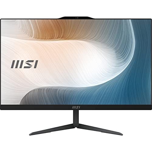 MSI Modern AM242 AIO Desktop, 23.8" FHD IPS-Grade LED, Intel Pentium G7505, 4GB Memory, 128GB SSD, WiFi 5, BT 5.1, Black, Windows 11 PRO (11M-893US)