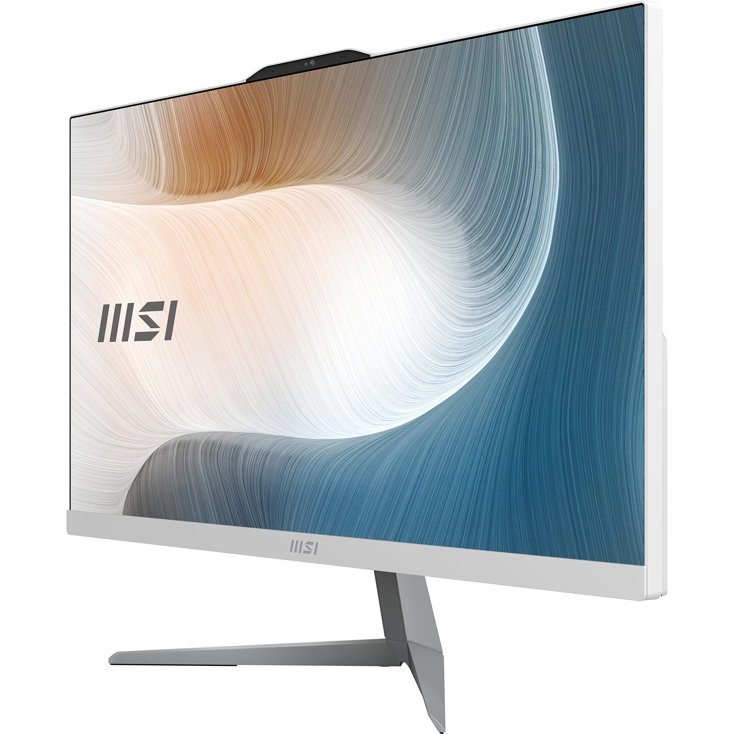 MSI Modern AM242 AIO Desktop, 23.8" FHD IPS-Grade LED, Intel i3-1115G4, 8GB Memory, 256GB SSD, WiFi 6, BT 5.1, White, Windows 11 Home (11M-892US)