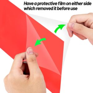 Landscape Light Filter, 18 Pieces Red Green Christmas Gel Light Filter, Colored Overlays Correction Transparency Film Plastic Sheets for Led Light or Reading, 11.7 x 8.5 Inches