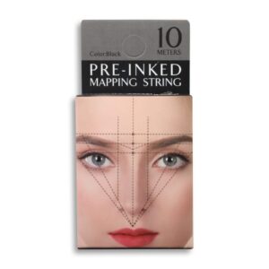 3 Packs Pre Inked String Microblading Premium Eyebrow Mapping Strings for Eyebrow Design (Black Color)