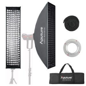 Aputure Light Box Rectangle Softbox with Grid for Portraits Product Photography Video Shooting for Amaran 60c/60x 200/100d, Aputure LS 300d II 300x 600d pro 120d ii LED Video Light (30X120)