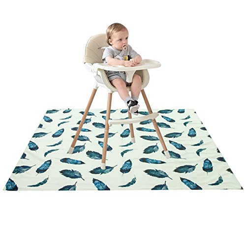 Joyo roy 53" Baby Floor Mat Splat Mat High Chair Mat Waterproof Mat Play Mat Toddlers Splat Mat for Under High Chair Kids Placemats for Dining Table High Chair Mat for Floor Mat for Under High Chair