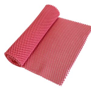 2 Pack Red Anti-Slip Mat Rug Non Skid - Shelf and Drawer Liner Trim to Fit 12 inch x 60 inch Each Roll