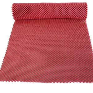 2 Pack Red Anti-Slip Mat Rug Non Skid - Shelf and Drawer Liner Trim to Fit 12 inch x 60 inch Each Roll