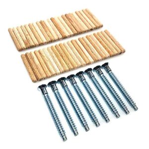 replacementscrews hardware kit compatible with ikea kallax 2 x 4 shelf unit 403.469.24 - all screws (104321) and dowels (101339)