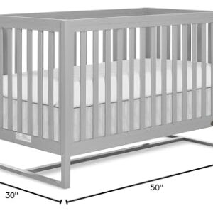 Dream On Me Arlo 5-in-1 Convertible Crib in Pebble Grey, JPMA Certified, 3 Mattress Height Settings, Non-Toxic Finish, Made of Sustainable and Sturdy Pinewood