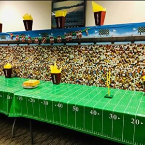 4 Pack Football Touchdown Table Cover Includes 1 Touchdown Banner Games, Playoffs, Birthdays, Tailgate, Baby Shower, Football Theme Party Supplies