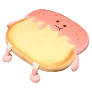 oumelfs toast seat cushion cute chair pillow pads memory foam with removable cover gaming chair office home bedroom shop restaurant decor (strawberry)