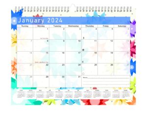 2024 monthly spiral-bound wall/desk calendar - 12 months desktop/wall blotter calendar/planner - (edition #01)