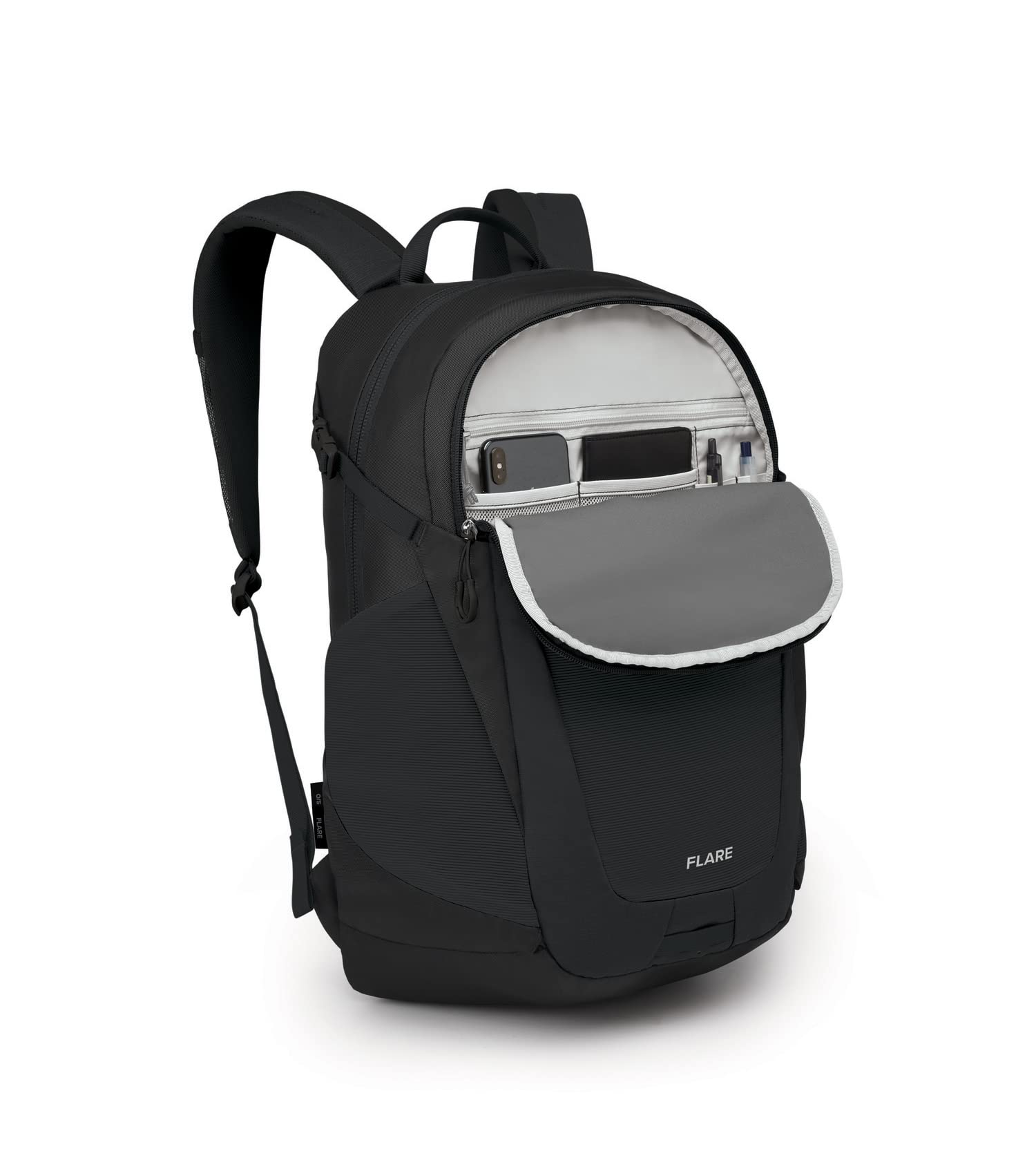 Osprey Flare Everyday Laptop Backpack, Black