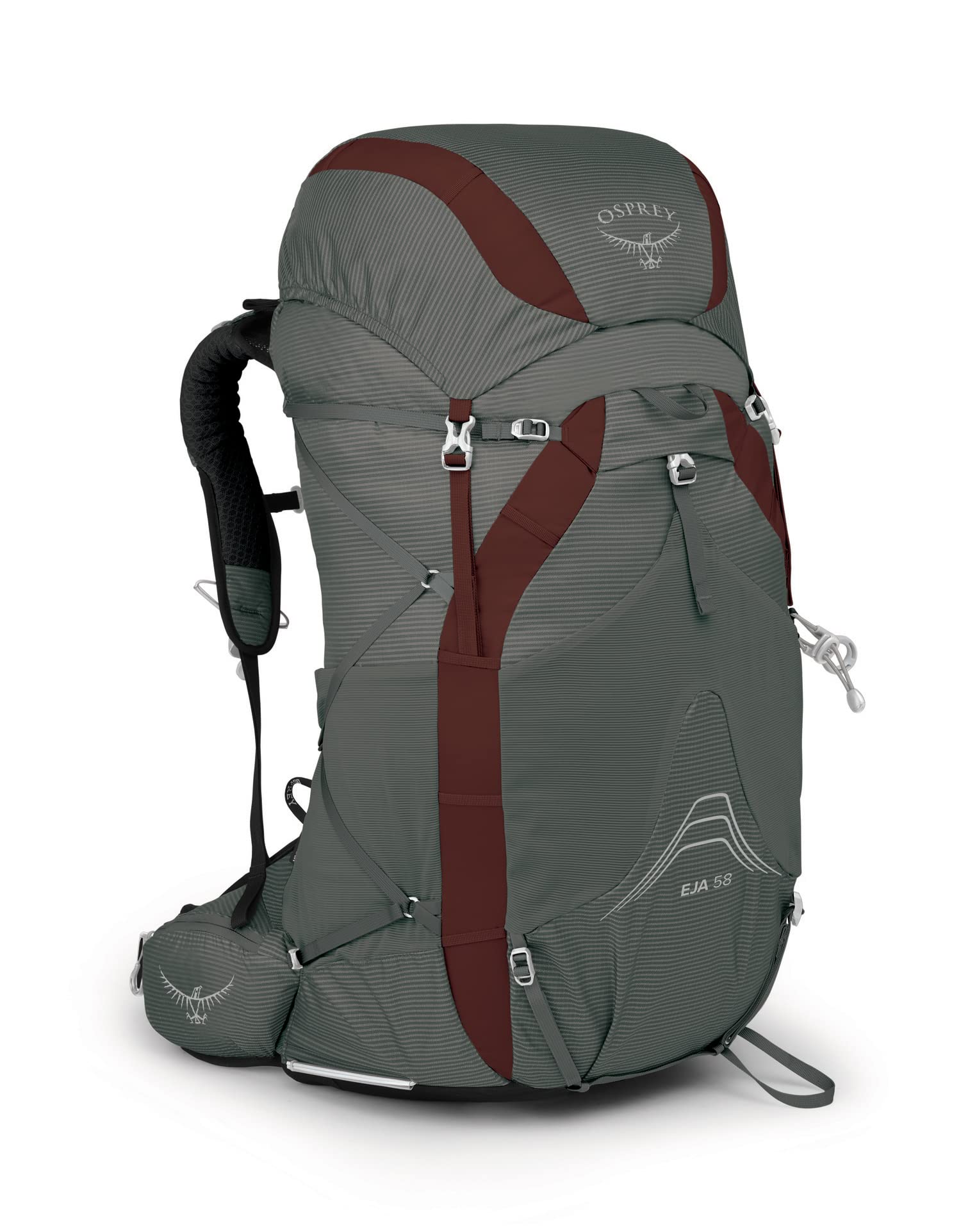 Osprey Eja 58L Women's Ultralight Backpacking Backpack, Cloud Grey, WM/L