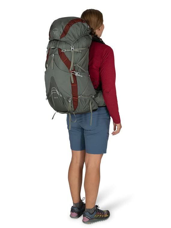 Osprey Eja 58L Women's Ultralight Backpacking Backpack, Cloud Grey, WM/L