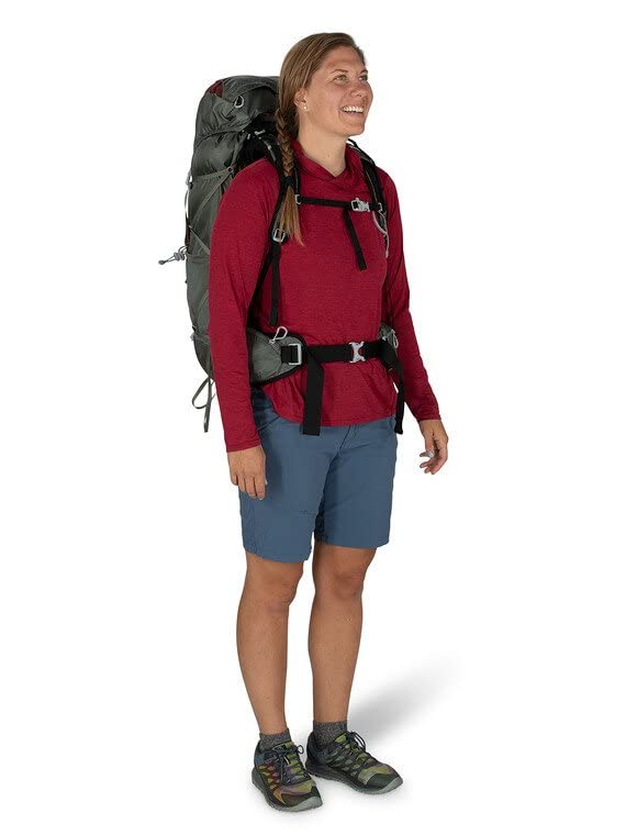 Osprey Eja 58L Women's Ultralight Backpacking Backpack, Cloud Grey, WM/L