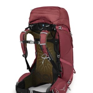 Osprey Aura AG 50L Women's Backpacking Backpack, Berry Sorbet Red, WM/L