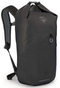 osprey transporter 25l roll top waterproof laptop backpack, black