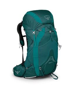 osprey eja 38l women's ultralight backpacking backpack, deep teal, wm/l