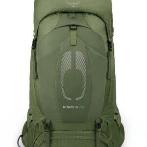 Osprey Atmos AG 50L Men's Backpacking Backpack, Mythical Green, L/XL