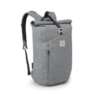 osprey arcane roll top commuter backpack, medium grey heather