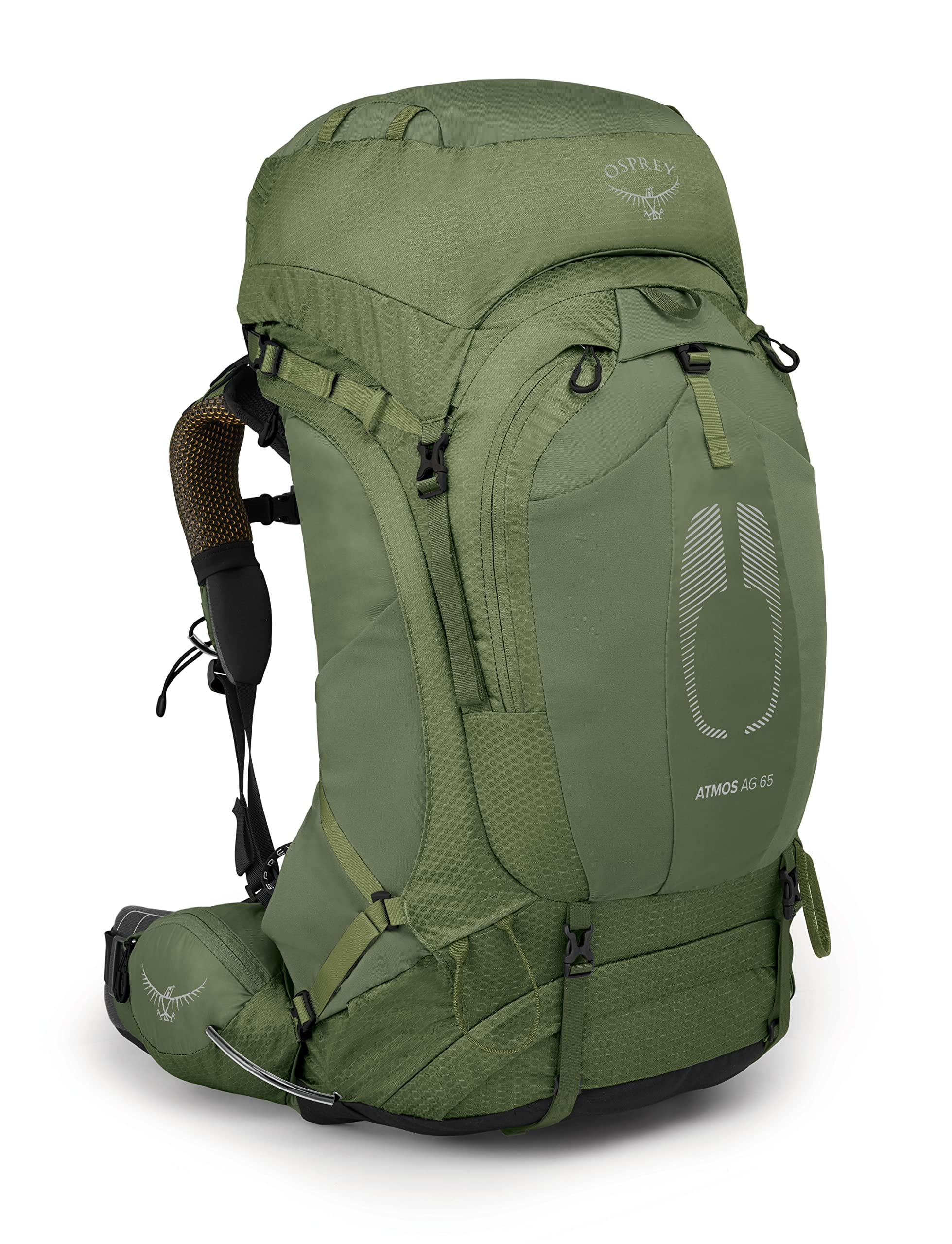 Osprey Atmos AG 65L Men's Backpacking Backpack, Mythical Green, Large/X-Large