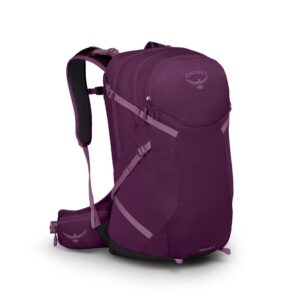 Osprey Sportlite 25L Unisex Hiking Backpack, Aubergine Purple, S/M