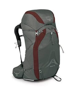 osprey eja 48l women's ultralight backpacking backpack, cloud grey, wxs/s
