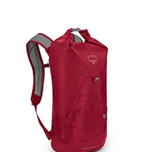 Osprey Transporter 18L Roll Top Waterproof Laptop Backpack, Poinsettia Red