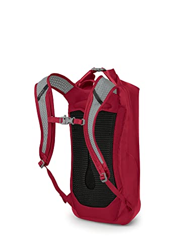 Osprey Transporter 18L Roll Top Waterproof Laptop Backpack, Poinsettia Red