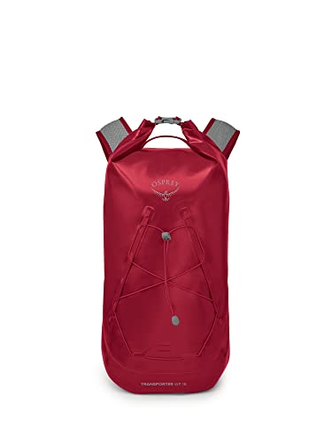 Osprey Transporter 18L Roll Top Waterproof Laptop Backpack, Poinsettia Red