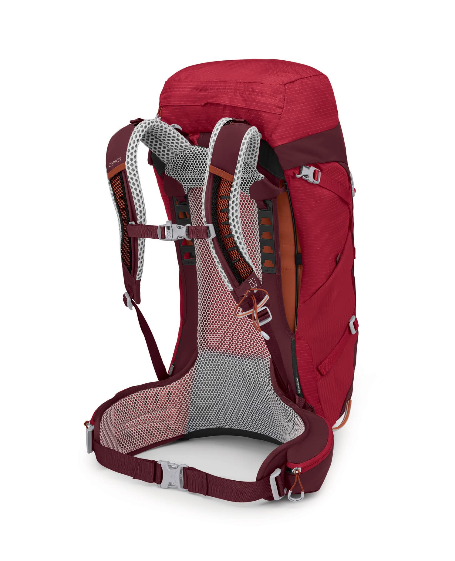 Osprey Stratos 44L Men's Hiking Backpack, Poinsettia Red