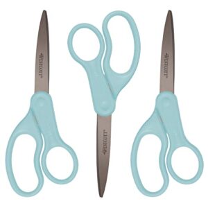 westcott 8" straight hard handle scissors 3pk (17839)