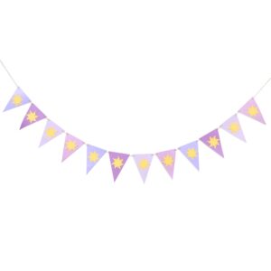 wawoo highchair banner for 1st birthday - purple sun flag banner, purple sun hanging bunting banner, purple sun birthday party, photo props,purple birthday decoration (flag banner)