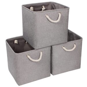 syeeiex storage bins,[3-pack] 13x13x13 storage cube bins,collapsible storage cubes, storage baskets, storing cloths, books on bedroom or living room