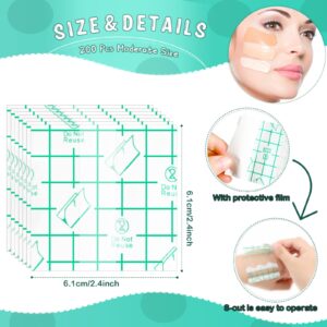 200 Pieces Makeup Hand Palette Adhesive Foundation Palette Disposable Foundation Mixing Tray Single Use Professional Make up Tools Clear Cosmetic Mix Palette for Every Makeup Artist