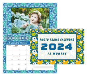 2024 photo frame wall spiral-bound calendar (add your own photos) - 12 months desktop/wall calendar/planner - (edition #015) (26)